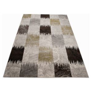 Kusový koberec Štvorce sivý, Velikosti 80x150cm