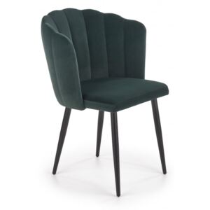 Jedálenská stolička K386 zamat / čierna Halmar Tmavo zelená