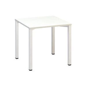 Kancelársky stôl Alfa 200, 80 x 80 x 74,2 cm, rovné vyhotovenie, dezén biela, RAL9010