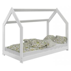 Maxi Drew Detská posteľ DOMČEK D2 biely 80x160 cm Rošt: Bez roštu, Matrac: Matrac COCO 10 cm