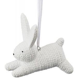 Závesná dekorácia zajačik Rosenthal Rabbits, biely, 7,5 cm