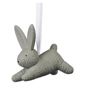 Závesná dekorácia zajačik Rosenthal Rabbits, sivý, 7,5 cm