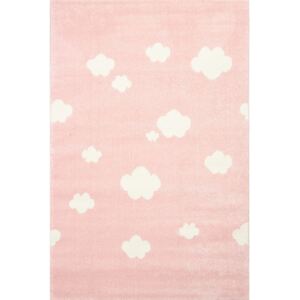 Detský kusový koberec Mráčky ružový 133x190, Velikosti 133x190cm