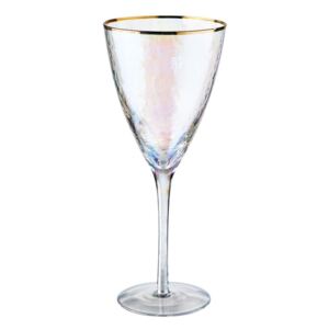 Butlers SMERALDA Sada pohárov na víno so zlatým okrajom 400 ml 6 ks