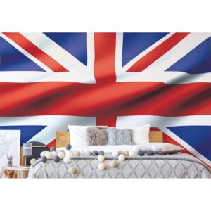 Fototapeta - 3D Flag Great Britain Uk Union Jack Vliesová tapeta - 368x254 cm