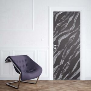 GLIX Fototapeta na dvere - 3D Abstract Black Texture
