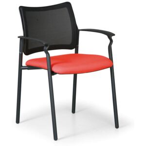 Konferenčná stolička Rock s podpierkami rúk, oranžová
