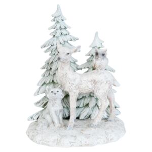 Zimné dekorácie zvieratká v lese - 15 * 11 * 19 cm