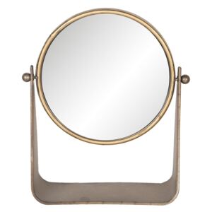 Zlaté kozmetické zrkadlo Antik - 30 * 10 * 36 cm