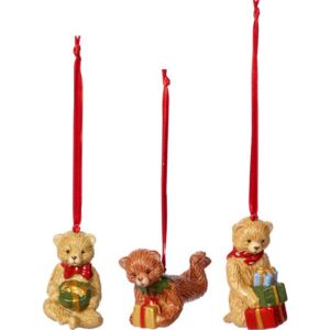 Villeroy & Boch Nostalgic Ornaments vianočná závesná dekorácia Medvedíky, 3 ks