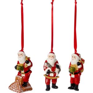 Villeroy & Boch Nostalgic Ornaments vianočná závesná dekorácia Santa Claus, 3 ks