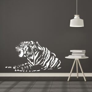GLIX Tiger - nálepka na stenu Biela 70 x 125 cm