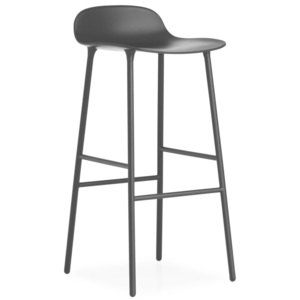 Normann Copenhagen Barová stolička Form 75 cm, black/steel