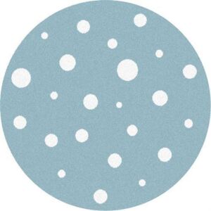 Kusový koberec Arreso modrý Kulatý průměr 80 cm