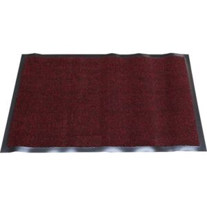 Vnútorná čistiaca rohož s nábehovou hranou, 90 x 60 cm, červená