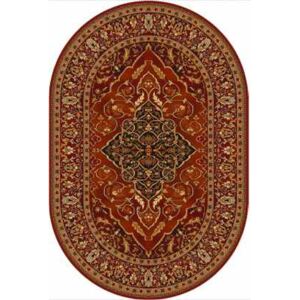 Kusový koberec leyla béžový - ovál (dark camel) 200 x 300 cm ovál