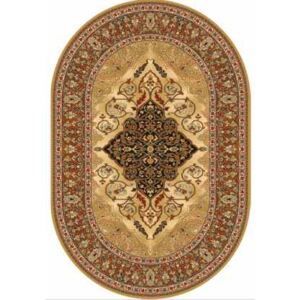 Kusový koberec Leyla hnědý - ovál (old gold) 200 x 300 cm ovál
