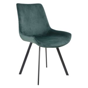 Dizajnová stolička Brinley zelený zamat