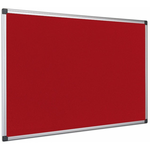 Textilná nástenka AL rám 150 x 100 cm (červená)