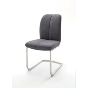 TEMPO KONDELA Vermona Typ 3 jedálenská stolička sivá / chróm