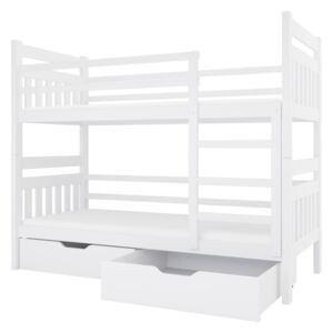 MEBLINE Poschodová posteľ 80x190 BRUNO biely