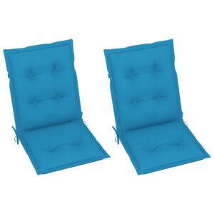 Podložky na záhradné stoličky 2 ks, modré 100x50x7 cm