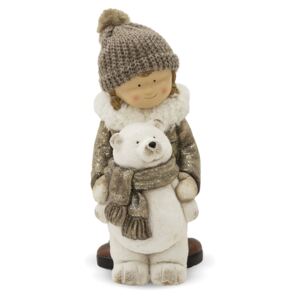 Dievčatko s ľadovým medvedíkom 45 cm, 116142