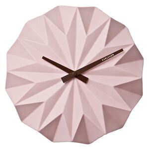 KARLSSON Nástenné hodiny Origami ružové