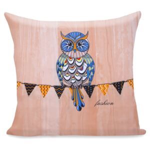 Obliečka na vankúš z mikrovlákna DecoKing Owls Autumnstory, 80 x 80 cm