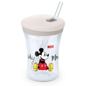 Niekapajůci hrnček NUK Action Cup zo slámkou, 230 ml - Mickey
