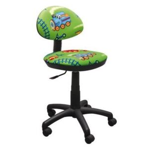 MAXMAX Dětská otočná židle KIERAN - VLÁČEK zelená