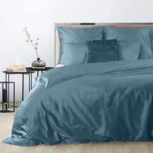 Petrolejové posteľné obliečky NOVA z bavlneného saténu 140x200 cm, 70x90 cm
