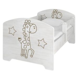 NELLYS Detská posteľ Žirafka STAR vo farbe nórskej borovice + matrac zadarmo
