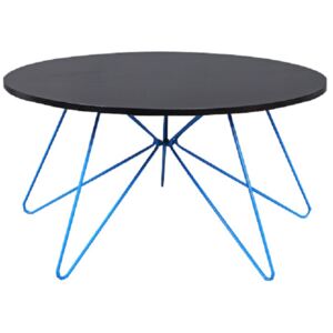Tempo Kondela Konferenčný stolík, čierny dub/modrá, MIKKEL