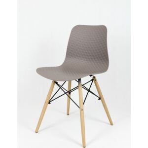 SKLADOM: Dizajnová stolička PALERMO - hnedá - TYP A