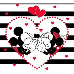 JERRY FABRICS Obliečka na vankúšik Mickey a Minnie stripes Polyester, 40/40 cm