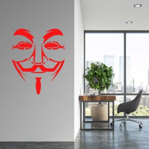 GLIX Anonymous - nálepka na stenu Svetlo červená 50 x 65 cm