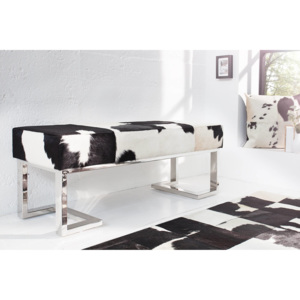 Dizajnová lavica Ralph 110 cm čierna/biela