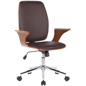 Kancelárska stolička Burbank ~ koženka, drevo orech Farba Hnedá
