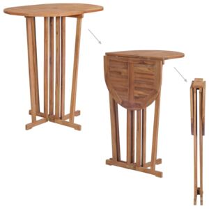 Skladací barový stôl masívne teakové drevo 100x65x105 cm