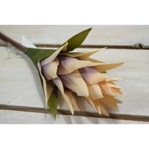 Umelý kvet kurkuma - krémovo - fialová (V:43cm) 054