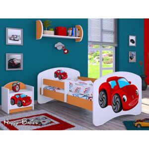 Detská posteľ bez šuplíku 160x80cm RED CAR - oranžová
