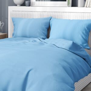 Goldea bavlnené posteľné obliečky - modré 140 x 200 a 70 x 90 cm