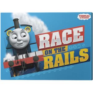 Obraz na plátne Thomas Friends - Race on the Rails, (40 x 30 cm)