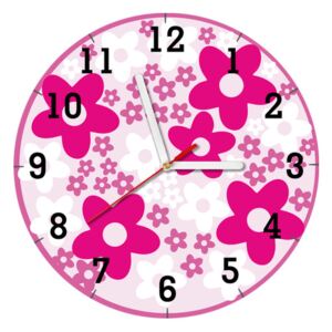 Detské hodiny Krásne ružové kvietky 30x30cm ZD5361A_1OD