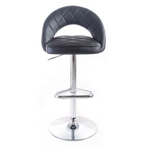 Barová stolička G21 Victea koženková, prošívaná black