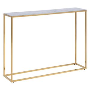 ACTONA Príručný stolík Alisma – biela 80,5 × 110 × 26 cm