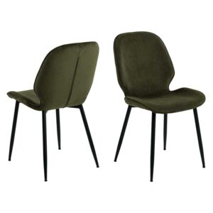 ACTONA Jedálenská stolička Femke – zelená / set 4 ks 85 × 47,5 × 57,5 cm