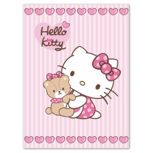 DETEXPOL Španielska deka Hello Kitty Teddy akryl 80/110 cm