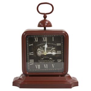 ArtPol, Vintage hodiny stolové kovové "AUTOMOBILES", 25,5x20x10,5